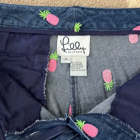Lilly Pulitzer jeans cropped Capri length size 14 - Picture 5 of 5